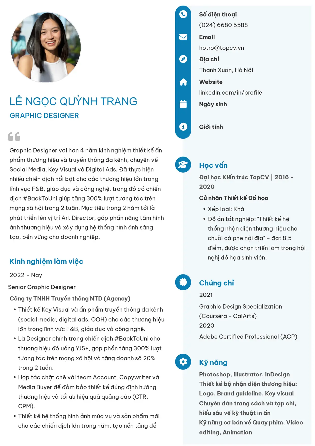 Mẫu CV xin việc Thiết kế đồ họa style Basic 4