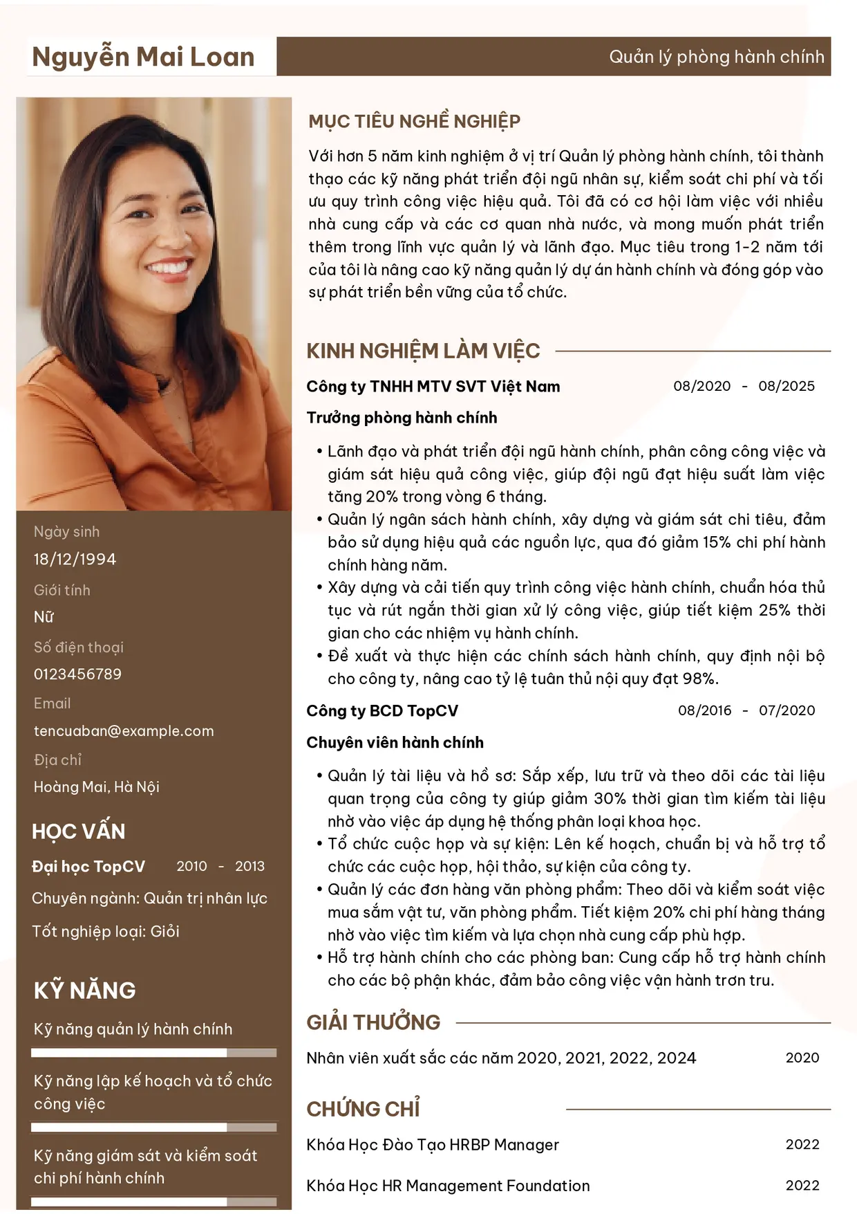 Mẫu CV xin việc Chuyên Nghiệp 1