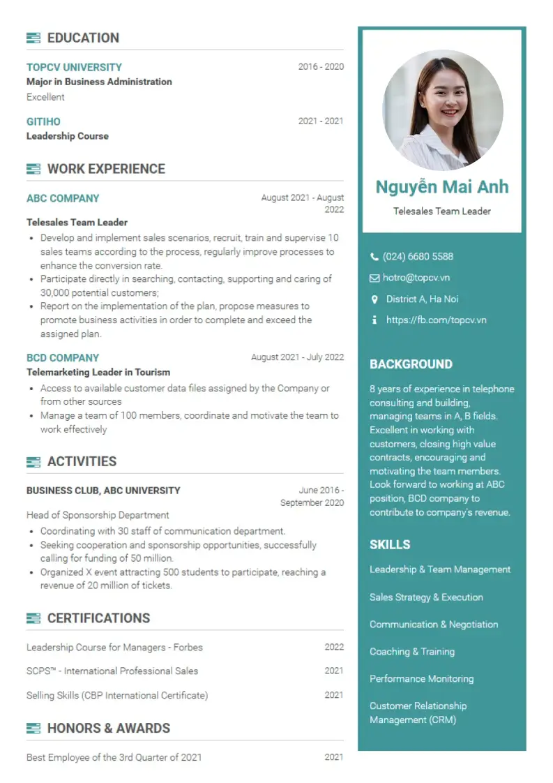 Mẫu CV xin việc Chuyên Nghiệp Ấn Tượng
