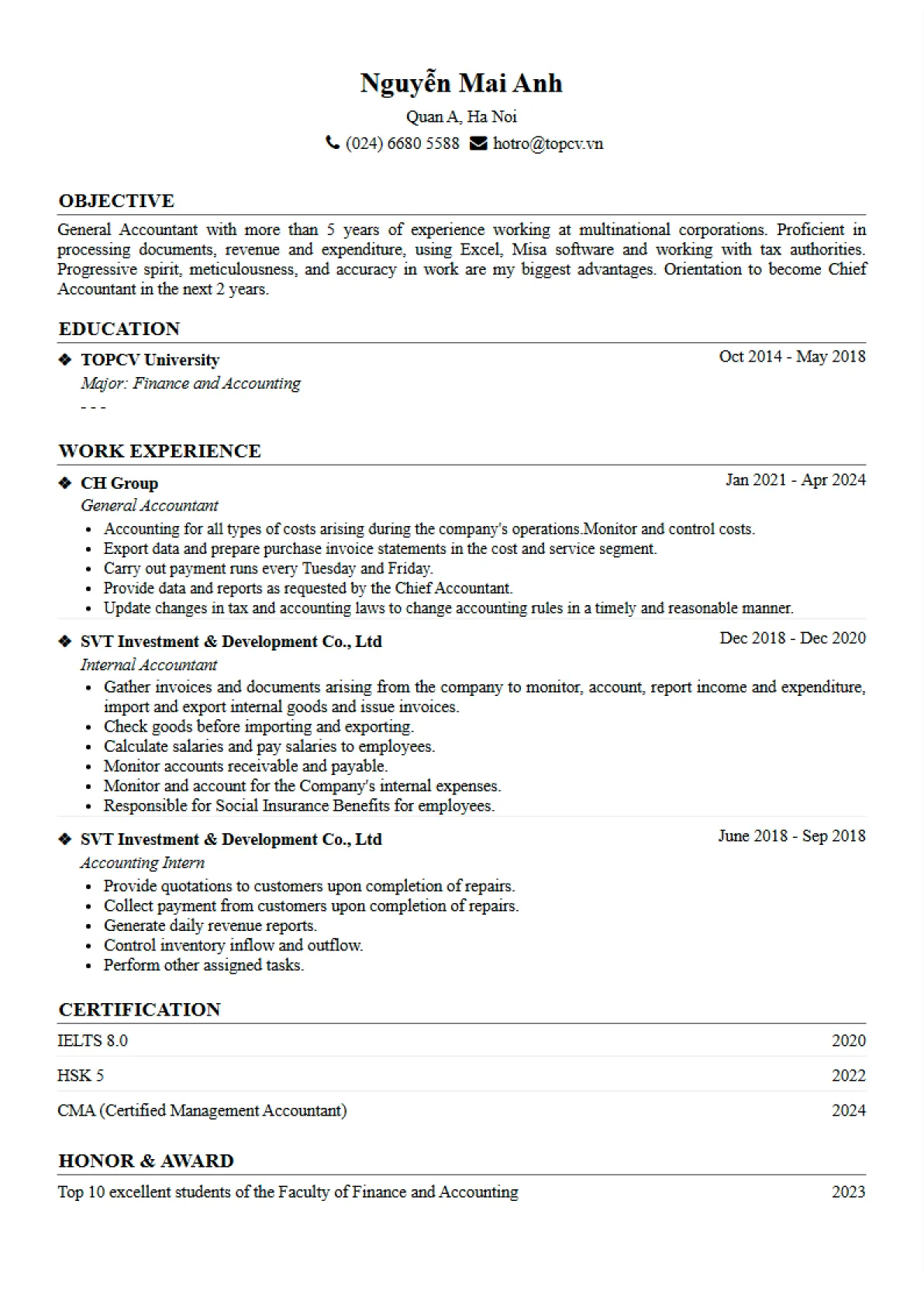 Mẫu CV xin việc Xin Học Bổng Tiêu Chuẩn