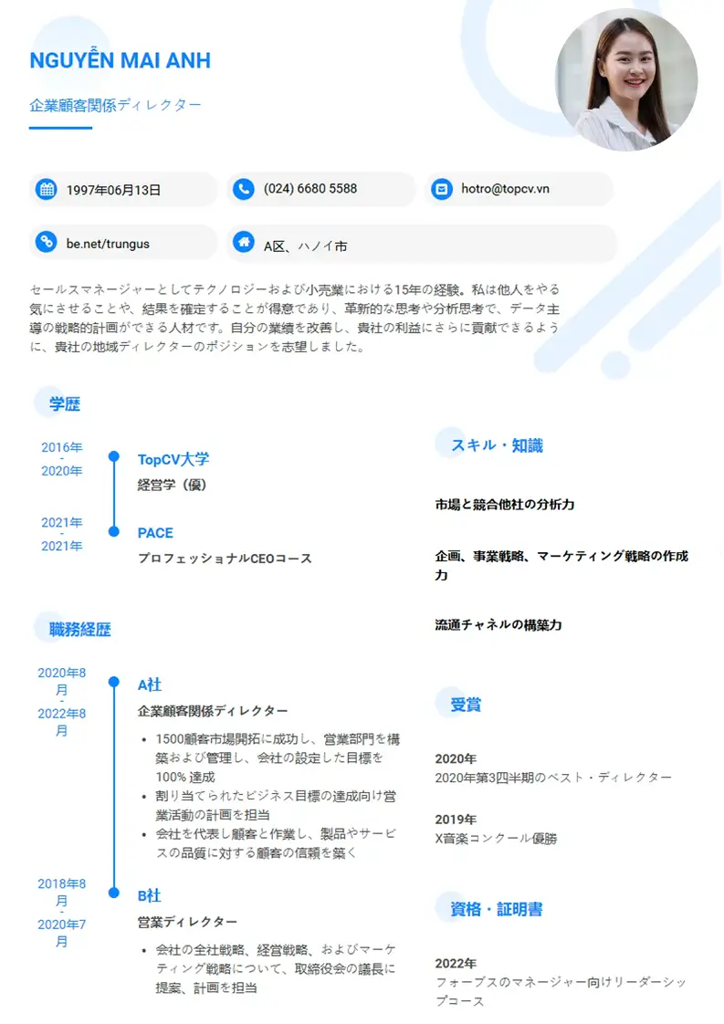 Mẫu CV xin việc Tinh tế 1