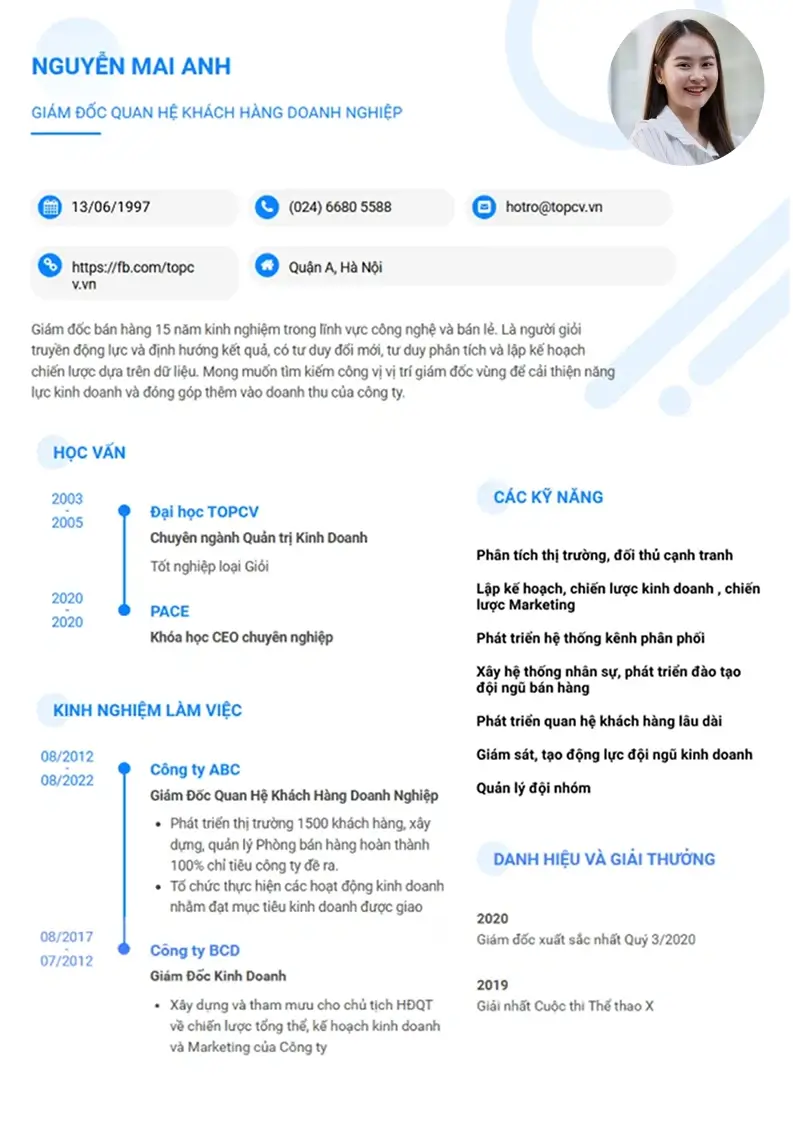 Mẫu CV xin việc Tinh tế 1